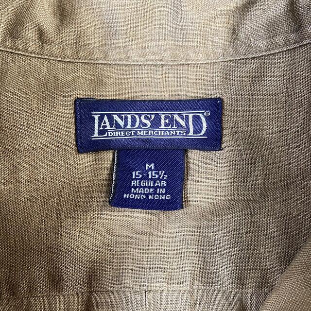 POLO RALPH LAUREN(ポロラルフローレン)のLAND’S END ランズエンド 半袖 シャツ ブラウン 90s 00s 古着 メンズのトップス(シャツ)の商品写真