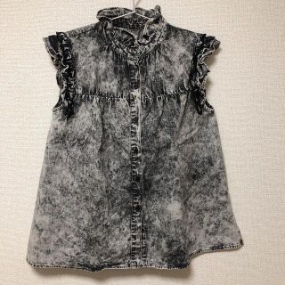 マウジー(moussy)のmoussy☆DENIM RUFFLE ブラウス(シャツ/ブラウス(半袖/袖なし))