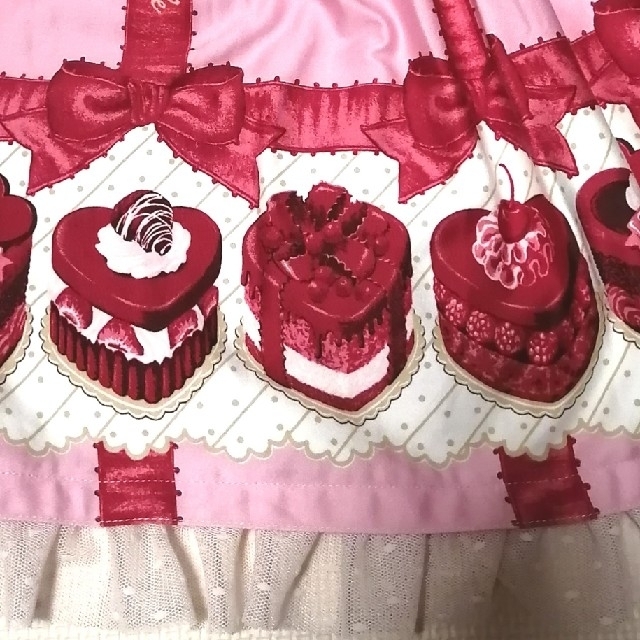 130 シャーリーテンプル ハートプチケーキジャンパースカート - ワンピース