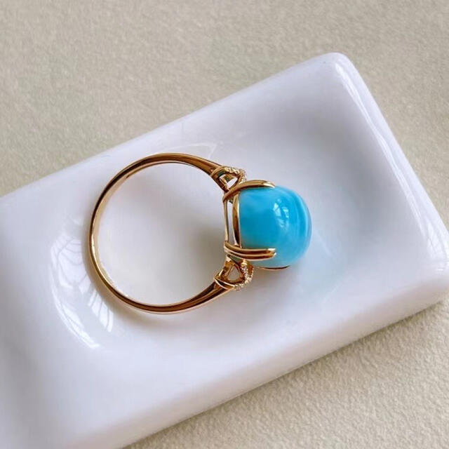 ⭐︎【天然】ラリマー リング k18 3.9g | estanciamontagner.com.br