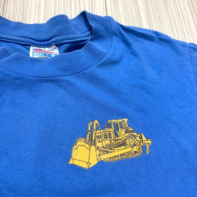 古着　ブルドーザープリントTシャツ メンズのトップス(Tシャツ/カットソー(七分/長袖))の商品写真