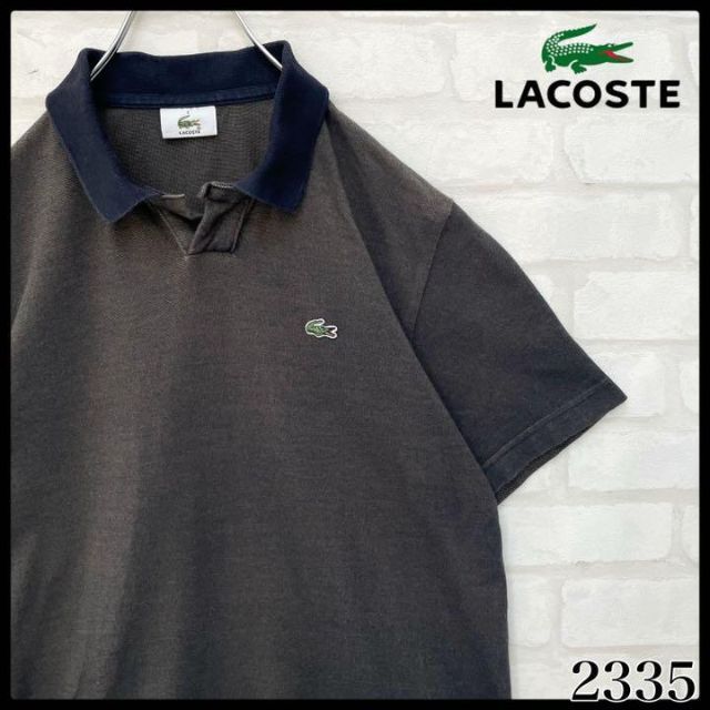 【超激レア】LACOSTE ラコステ オープンカラー ワニロゴ ポロシャツ 3
