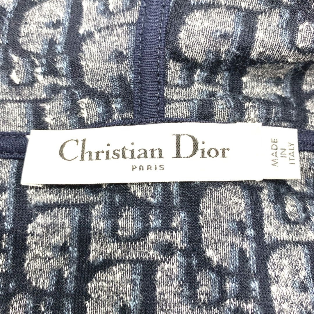 ディオール Dior フリースショートドレス 123R02A4022 オブリーク パーカー フード付き ワンピース コットン ネイビー