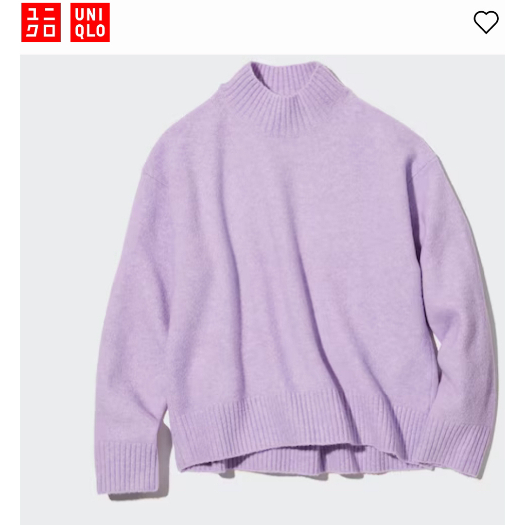 UNIQLO(ユニクロ)の4/9〆◎UNIQLOパープル可愛いニットセーターふわふわGUスカートしまむら好 レディースのトップス(ニット/セーター)の商品写真