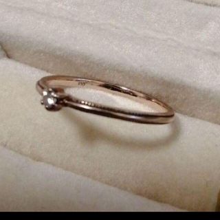 値頃 ☆美品 STARJEWELRY K10(ローズ)リング 8号 リング
