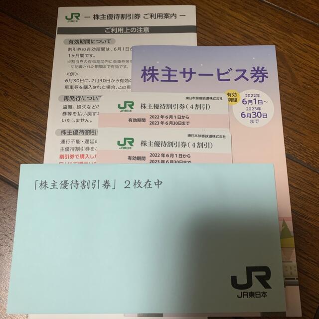 JR東日本　株主優待割引券2枚/株主サービス券