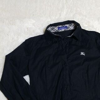 バーバリーブルーレーベル(BURBERRY BLUE LABEL)のBURBERRY メンズ トップス シャツ ブラック 長袖 38(シャツ)
