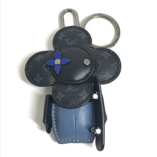 ルイヴィトン LOUIS VUITTON ビジュー サック ヴィヴィエンヌ M77154 モノグラムエクリプス スケートボード バッグチャーム モノグラムエクリプスキャンバス ブラック×ブルー 新品同様