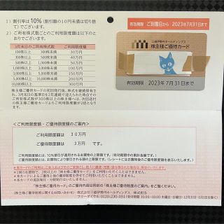 イセタン(伊勢丹)の三越伊勢丹　株主優待カード　限度額30万円　2023/07/31期限(ショッピング)