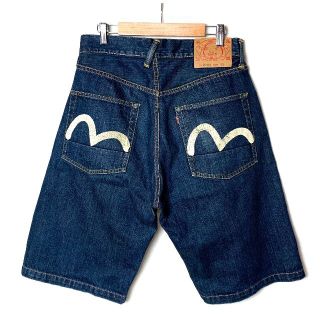 エビス(EVISU)のエヴィス 2001 カモメペイント デニム ショートパンツ インディゴ 32(ショートパンツ)