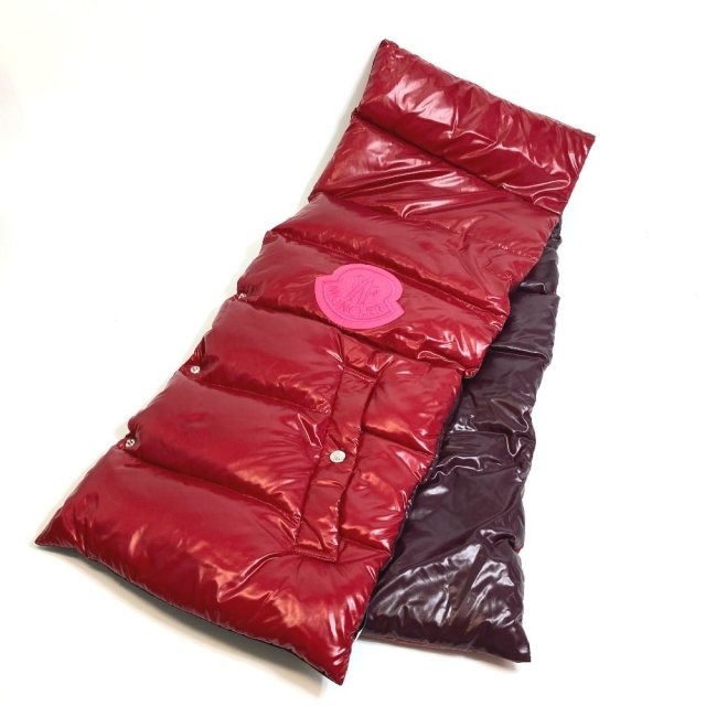 モンクレール MONCLER SCIARPA 68950 ダウン マフラー ナイロン レッド