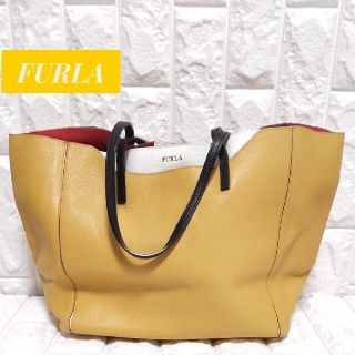 フルラ(Furla)のFURLA フルラ レザートートバッグ イエロー A4サイズ可(トートバッグ)