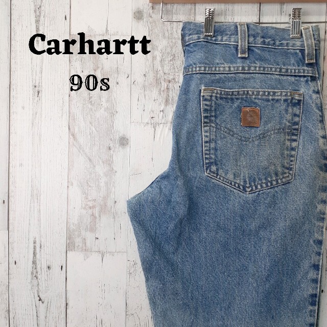 carhartt(カーハート)の希少90sカーハートデニムパンツジーンズ青ブルーボトムス古着 メンズのパンツ(デニム/ジーンズ)の商品写真