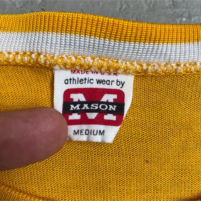 60s mason レーヨンTシャツ USA製 イエロー M