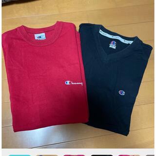 チャンピオン(Champion)のchampion  Tシャツ2枚セット　黒　赤(Tシャツ/カットソー(半袖/袖なし))