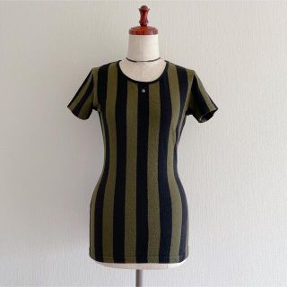 フェンディ(FENDI)のFENDI フェンディ ロゴTシャツ ストライプ カットソー M (Tシャツ(半袖/袖なし))