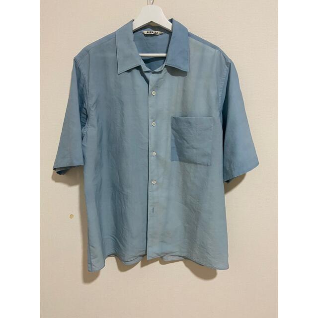 シルク ウール ポリエステル ストリーク ダイド シャツ 21ss