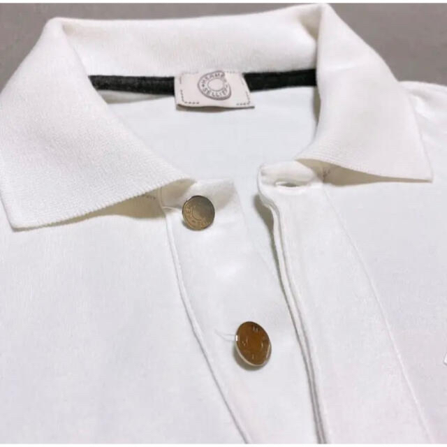 HERMES エルメス セリエ ポロシャツ ロゴ 夏 ホワイト 白
