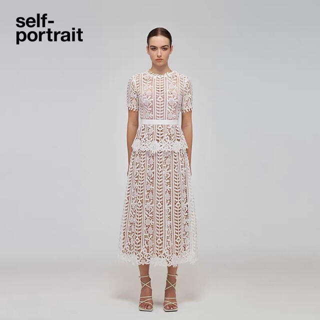 ❤️正規品Selfportrait22新作新品★白ロングワンピース　ドレス