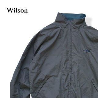 ウィルソン(wilson)のウィルソン　ナイロンジャケット　ブルゾン　刺繍ロゴ　グレー　ワンポイント(ナイロンジャケット)