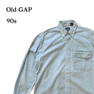 ギャップ(GAP)のGAP オールドギャップ　90s 長袖シャツ　デニム　Mサイズ　古着　BDシャツ(シャツ)