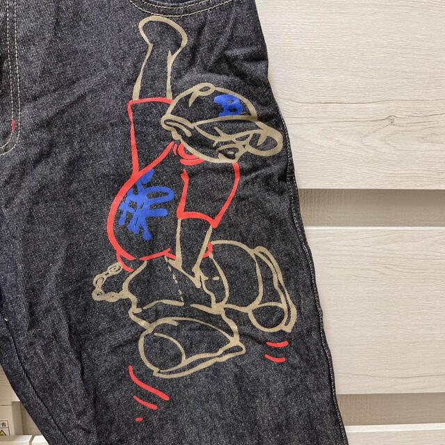 90s スクールオブハードノックス ワイド デニムショーツ バギーパンツ