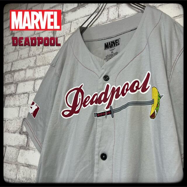 【デッドプール】MARVEL マーベル/ベースボールシャツ ウィルソン 激レア