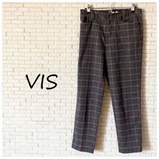 ヴィス(ViS)のVIS　ビス　チェック　パンツ　グレーｘピンク(カジュアルパンツ)