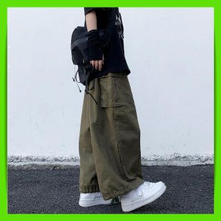 カーゴパンツ ワイド 袴パンツ メンズ レディース ボトムス サルエルパンツ 夏(ワークパンツ/カーゴパンツ)