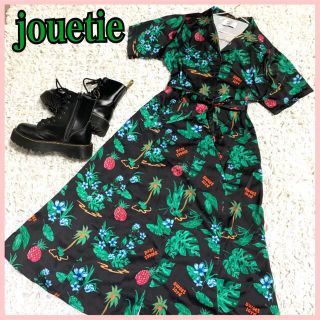 ジュエティ(jouetie)のjouetieジュエティ　ボタニカルパターンワンピース 花柄(ロングワンピース/マキシワンピース)