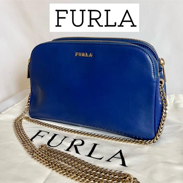 Furla(フルラ)の【人気　格安】 フルラ ショルダー　バッグ　ブルー　カプリッチョ　チェーン レディースのバッグ(ショルダーバッグ)の商品写真