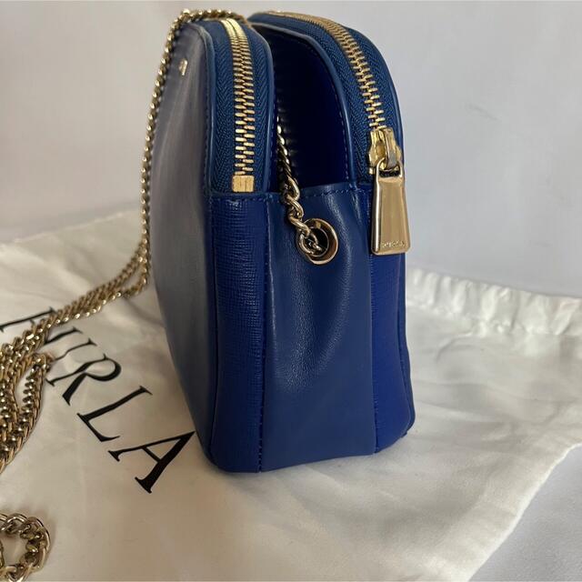 Furla(フルラ)の【人気　格安】 フルラ ショルダー　バッグ　ブルー　カプリッチョ　チェーン レディースのバッグ(ショルダーバッグ)の商品写真