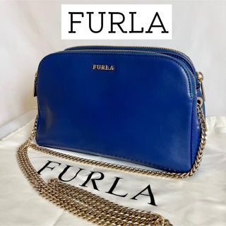 フルラ(Furla)の【人気　格安】 フルラ ショルダー　バッグ　ブルー　カプリッチョ　チェーン(ショルダーバッグ)