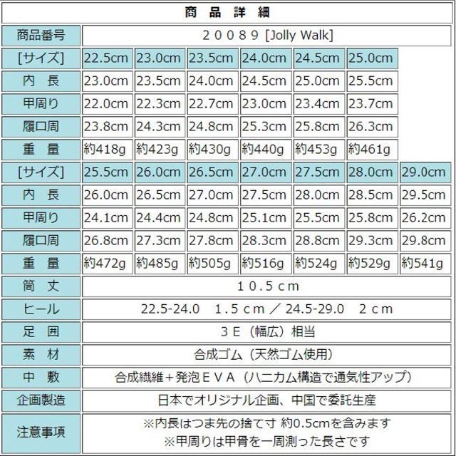 【20089_NAV_25.0】ゴム製レインブーツ　男女兼用　晴雨兼用　お洒落！ メンズの靴/シューズ(長靴/レインシューズ)の商品写真