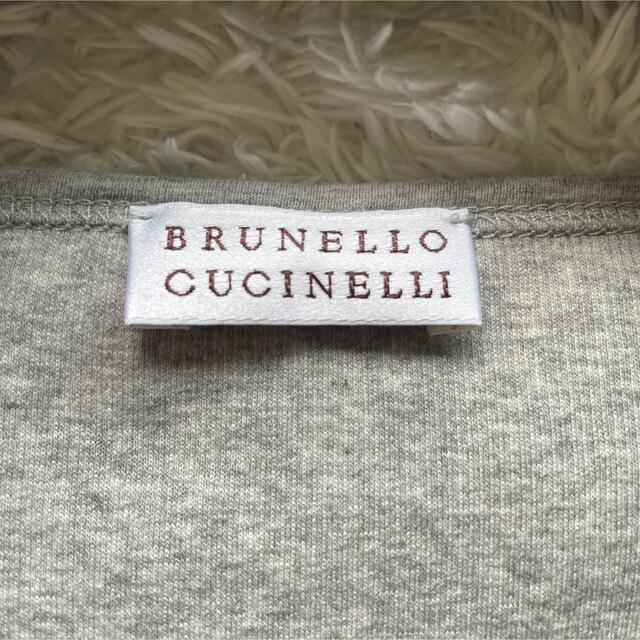 BRUNELLO CUCINELLI(ブルネロクチネリ)のBRUNELLO   CUCINELLI   タンクトップ　フリル　グレー　綿 レディースのトップス(タンクトップ)の商品写真