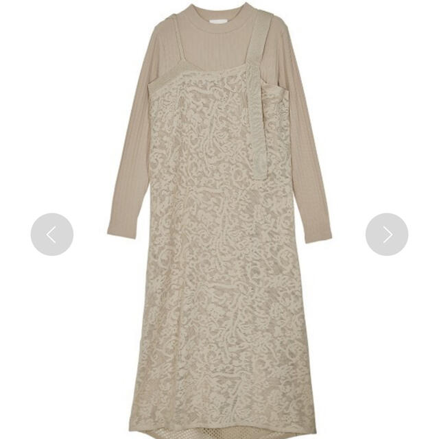 AMERI SUSPENDER KNIT LACE DRESS