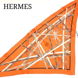 Hermes - ☆美品☆HERMES 三角スカーフ(リボン柄)の通販 by ☆即購入