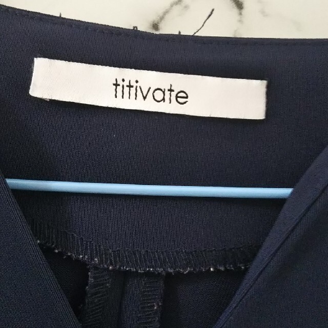 titivate(ティティベイト)のtitivate　ネイビー　トップス レディースのトップス(カットソー(長袖/七分))の商品写真