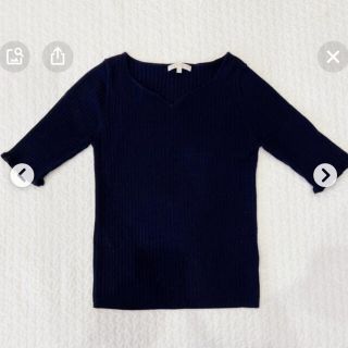 プロポーションボディドレッシング(PROPORTION BODY DRESSING)のハートネック　フリル袖ニット(カットソー(半袖/袖なし))