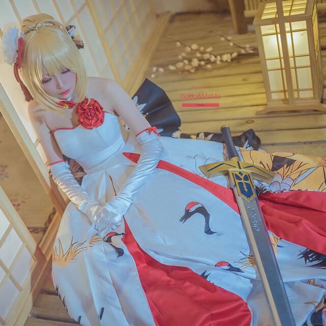 FGO Saber 和風 鶴ver 花嫁 コスプレ