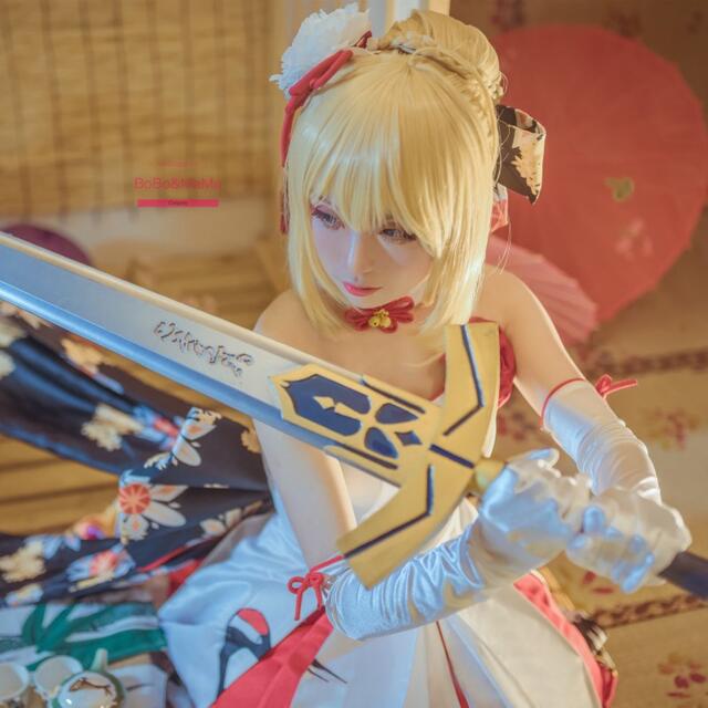 FGO Saber 和風 鶴ver 花嫁 コスプレ 1