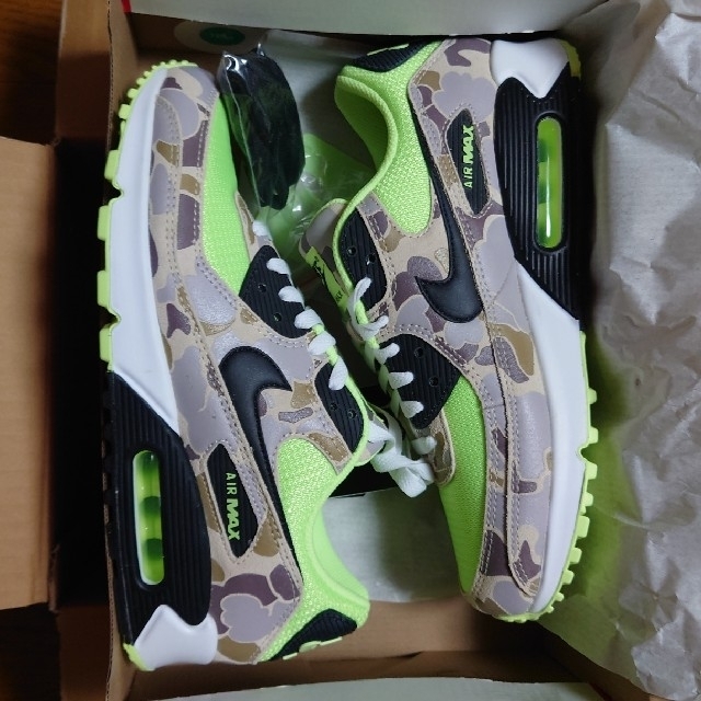 スニーカーナイキ　NIKE AIR MAX 90 "GREEN CAMO"　アトモス