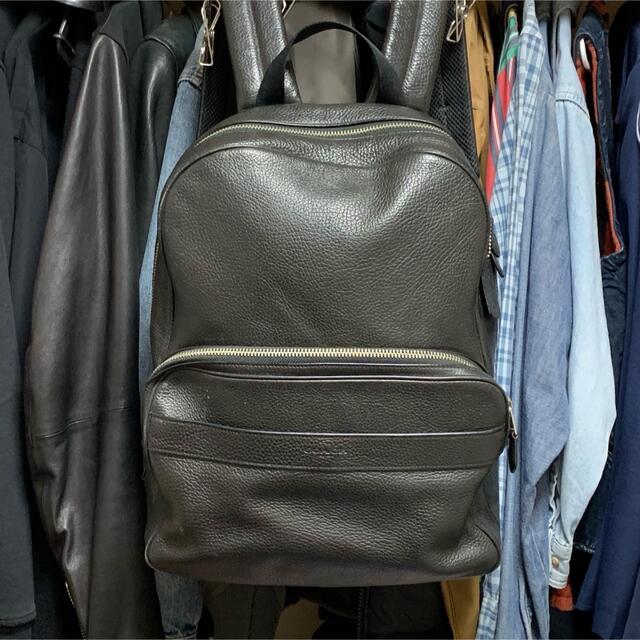 COACH コーチ バックパック リュック レザーバッグ ブラック F72082