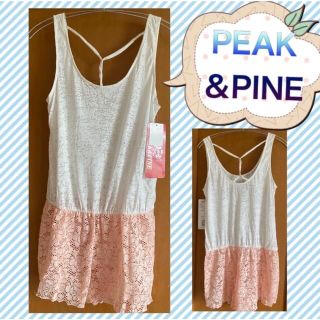 ピークアンドパイン(PEAK&PINE)の新品♡PEAK＆PINE♡レースタンクロンパース　　9,000円＋税(水着)