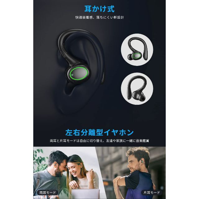 Bluetooth イヤホン ワイヤレスイヤホン Bluetooth5.1チップ スマホ/家電/カメラのオーディオ機器(ヘッドフォン/イヤフォン)の商品写真