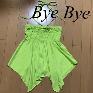 バイバイ(ByeBye)のバイバイ ByeBye ホルダーネック ネオンカラー ベアトップ アシンメトリー(ホルターネック)