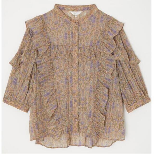 moussy(マウジー)のmoussy SHEER FLOWER RUFFLE BLOUSE レディースのトップス(シャツ/ブラウス(半袖/袖なし))の商品写真