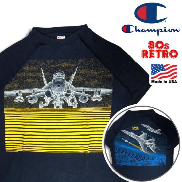 80年代 チャンピオン Champion トリコタグ ロゴプリントTシャツ USA製 メンズM ヴィンテージ /eaa327255