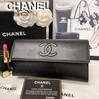 CHANEL - CHANEL✨シャネル✨長財布✨キャビアスキン✨デカココ