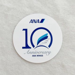 エーエヌエー(ゼンニッポンクウユ)(ANA(全日本空輸))のANA wings 10周年記念ステッカー(ノベルティグッズ)